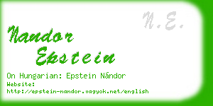 nandor epstein business card